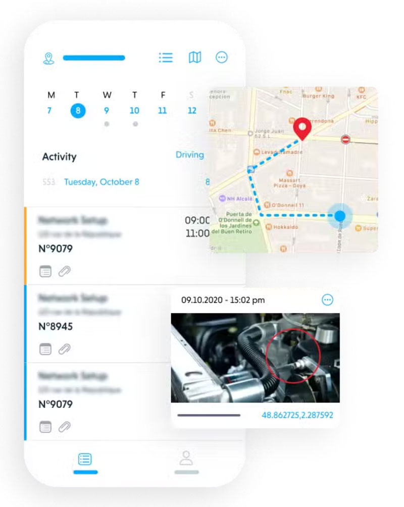 Aplicación de field service de Praxedo