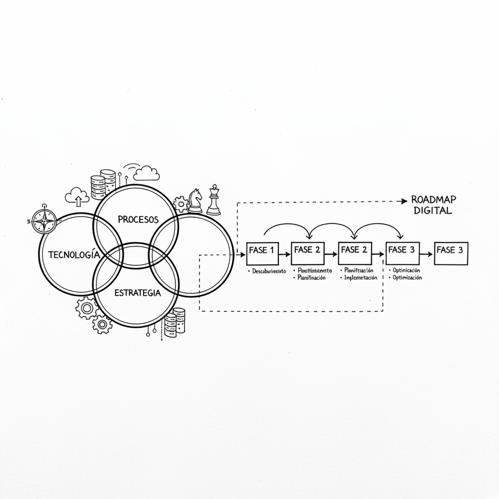 Alineación de tecnología, procesos y estrategia en un roadmap digital Alineación de tecnología, procesos y estrategia en un roadmap digital