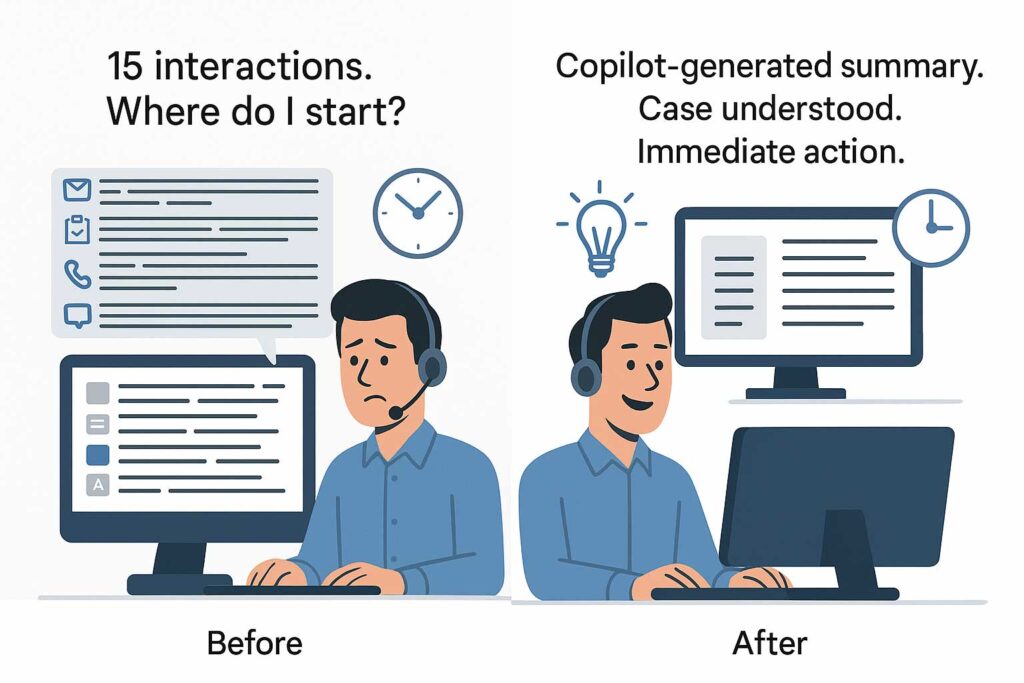 Resolución de incidencias con clientes en Business Central: resúmenes inteligentes de incidencias complejas